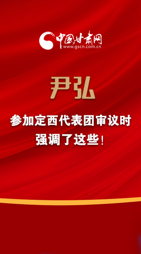 【2022甘肅兩會·圖解】尹弘書記參加定西代表團審議時強調(diào)了這些！
