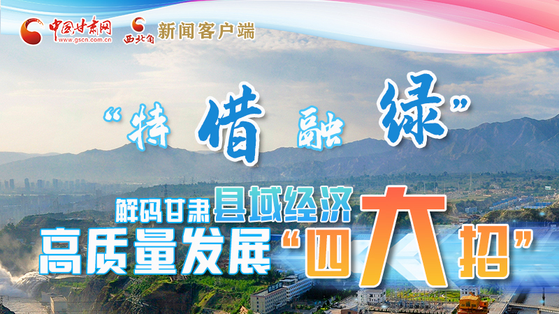 圖解|“特、借、融、綠”解碼甘肅縣域經(jīng)濟高質(zhì)量發(fā)展“四大招”