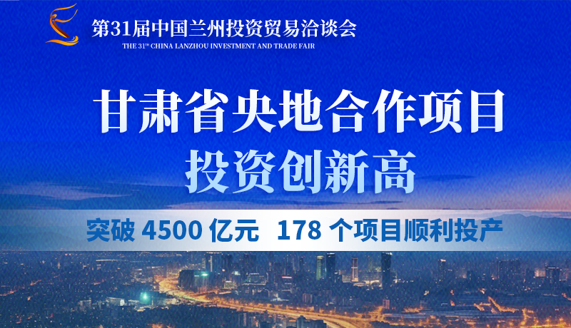 甘肅省央地合作項目投資創(chuàng)新高：突破 4500 億元，178個項目順利投產(chǎn)